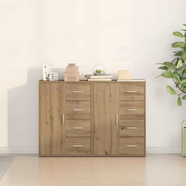 vidaXL Sideboard 2 pcs Artisan-Eiche 60 x 31 x 84 cm Holzwerkstoff