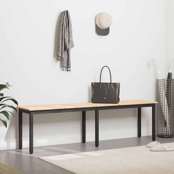 vidaXL Bank Natur 160 x 35 x 45 cm Massives Kiefernholz