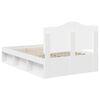 vidaXL Bettrahmen mit Kopfteil Wei&szlig; 135 x 190 cm Massives Kiefernholz