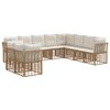 vidaXL Outdoor-Sofagarnitur Natur Polyester