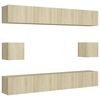 vidaXL 6-tlg. TV-Schrank-Set Sonoma-Eiche Holzwerkstoff