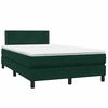 vidaXL Boxspringbett mit Matratze Dunkelgr&uuml;n 120x210 cm Samt