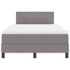 vidaXL Boxspringbett mit Kopfteil Taupe 120 x 200 cm Stoff