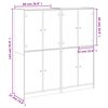 vidaXL B&uuml;cherschrank mit T&uuml;ren Sonoma-Eiche 136x37x142cm Holzwerkstoff
