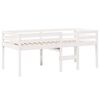 vidaXL Hochbett mit Dach Weiß 90x200 cm Massivholz Kiefer