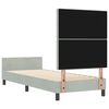 vidaXL Boxspringbett mit Kopfteil Hellgrau 80 x 200 cm Samt