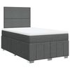 vidaXL Boxspringbett mit Matratze Dunkelgrau 120x200 cm Stoff