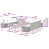 vidaXL Gartensofa-set mit Kissen mit Speicher 10 pcs Beige Poly Rattan