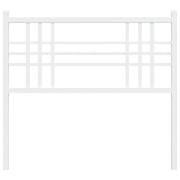 vidaXL Kopfteil Metall Weiß 107 cm
