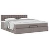 vidaXL Ottoman-Bett mit Matratze Taupe 180x200 cm Stoff