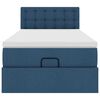 vidaXL Ottoman-Bett mit Matratze Blau 90x190 cm Stoff