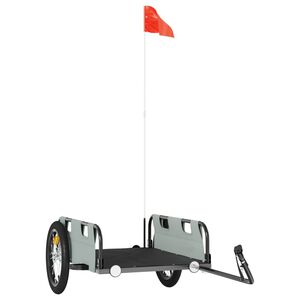 vidaXL Fahrradanh&auml;nger Grau Oxford-Gewebe und Eisen