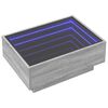 vidaXL LED-Couchtisch Grau Sonoma 70x50x30 cm Holzwerkstoff