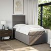 vidaXL Boxspringbett mit Matratze Taupe 100x200 cm Stoff