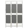 vidaXL 3-tlg. Raumteiler Grau 105x165 cm Stoff