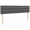 vidaXL Ottoman-Bett mit Matratzen & LEDs Dunkelgrau 180x200 cm Stoff