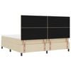 vidaXL Boxspringbett mit Matratze Creme 200 x 200 cm Stoff