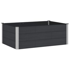 vidaXL Hochbeet Schwarz 150 x 100 x 54 cm