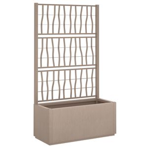 vidaXL Pflanzk&uuml;bel mit Rankgitter Hellbraun 80x36x140 cm PP
