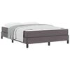 vidaXL Bettrahmen mit Matratze Grau 140 x 200 cm Stoff