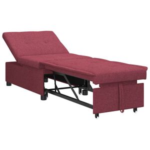 vidaXL Schlafsofa Ausziehbar Weinrot 194 x 50 x 82 cm Stoff