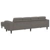 vidaXL Sofa mit Kissen Hellgrau 250 x 188 x 76 cm Cordstoff