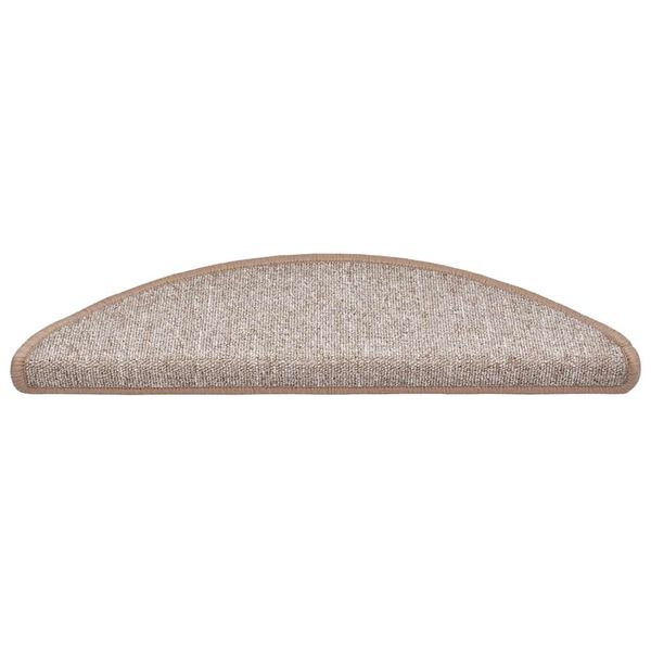 vidaXL Stufenmatten 30 Stk. 56x17x3 cm Hellbraun Halbrund