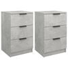 vidaXL Nachttische 2 Stk. Betongrau 40x36x65 cm