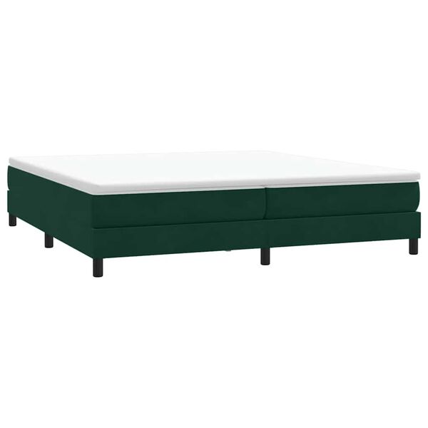 vidaXL Boxspringbett ohne Matratze Dunkelgr&uuml;n 200x210 cm Samt
