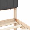 vidaXL Bettgestell mit gepolstertem Kopfteil Dunkelgrau 90 x 190 cm