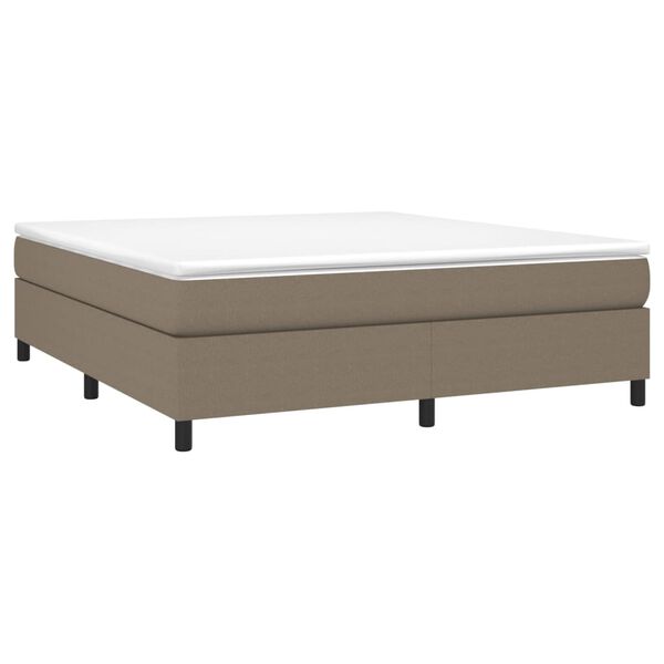 vidaXL Boxspringbettgestell Taupe 160x200 cm Stoff