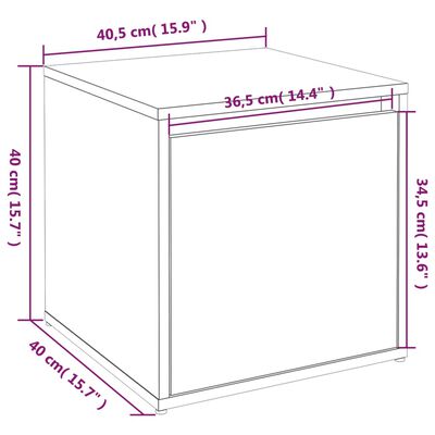 vidaXL Schubladenbox Braun Eichen-Optik 40,5x40x40 cm Holzwerkstoff