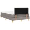 vidaXL Boxspringbett mit Matratze Taupe 120 x 190 cm Stoff