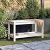 vidaXL Gartenbank Wei&szlig; 82,5x35x45 cm Massivholz Kiefer