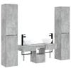 vidaXL Badezimmerm&ouml;bel-Set 5 stk. Betongrau 33 x 34,5 x 160 cm