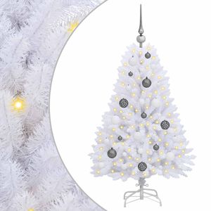 vidaXL K&uuml;nstlicher Weihnachtsbaum Wei&szlig; 68 x 68 x 120 cm PVC und Metall