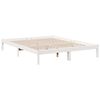 vidaXL Massivholzbett Extra Lang ohne Matratze Weiß 140x220 Kieferholz