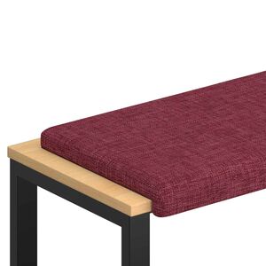 vidaXL Bankkissen Stoff Weinrot Tiefe 35 cm
