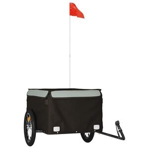 vidaXL Fahrradanh&auml;nger Schwarz und Grau 45 kg Eisen