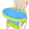 vidaXL 3-in-1 verwandelbarer Hochstuhl mit Essbrett Blau und Grün