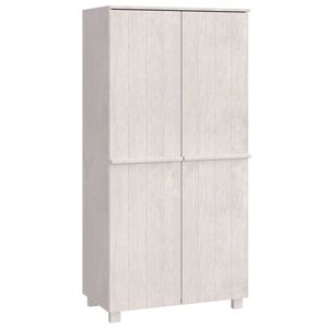 vidaXL Kleiderschrank HAMAR Wei&szlig; 89x50x180 cm Massivholz Kiefer