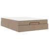 vidaXL Bettgestell mit Matratze Sonstiges 2 Stk. Hellbraun PVC