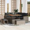 vidaXL Gartensofa-set 8 pcs Grau Poly-Rattan