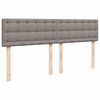 vidaXL Ottomane Bett mit Matratze & LEDs Taupe 180x200 cm Stoff