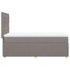 vidaXL Boxspringbett mit Matratze Taupe 90x190 cm Stoff