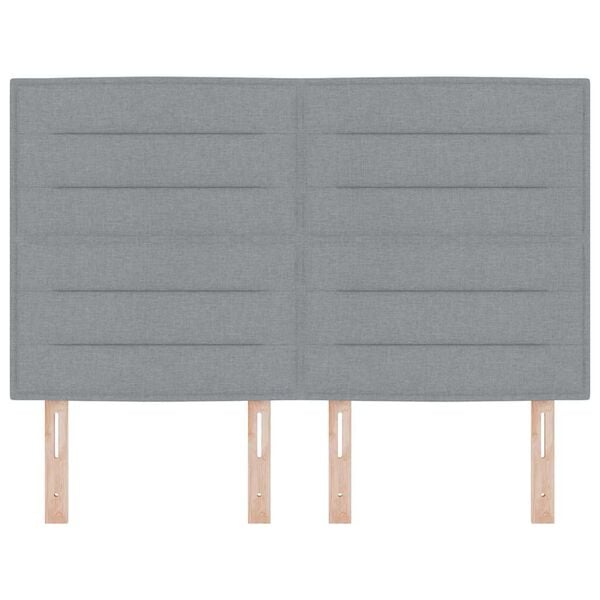 vidaXL Kopfteil Hellgrau 144 cm Stoff