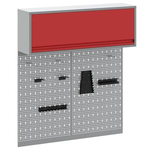 vidaXL Werkzeugschrank-Set 3 pcs Rot Pulverbeschichteter Stahl