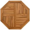 vidaXL Tischplatte 70x70x2,5 cm Achteckig Massivholz Teak