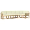 vidaXL Outdoor-Sofagarnitur 6 stk. Wei&szlig; und Creme Polyester
