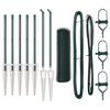 vidaXL Sechseckzaun mit Pfosten 10 x 0,8 m PVC-beschichteter Stahl